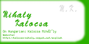 mihaly kalocsa business card